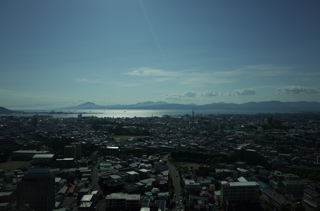 2016/08/12_五稜郭タワーから函館湾を望む
