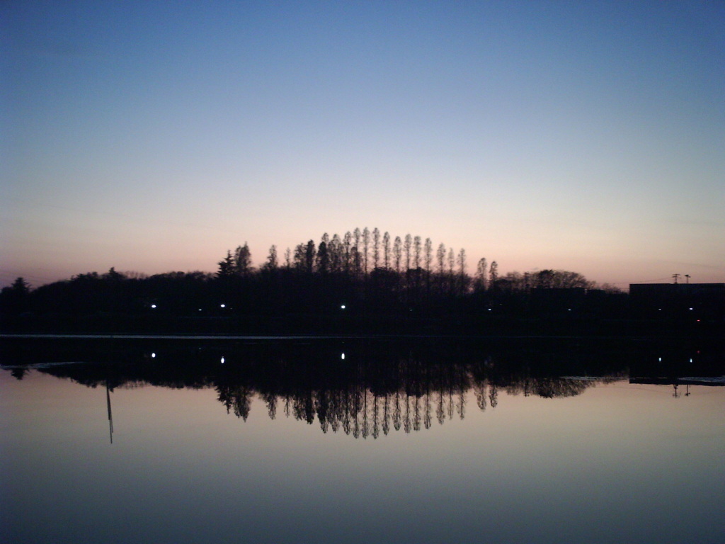 2015/12/20_伊佐沼の夕暮れ