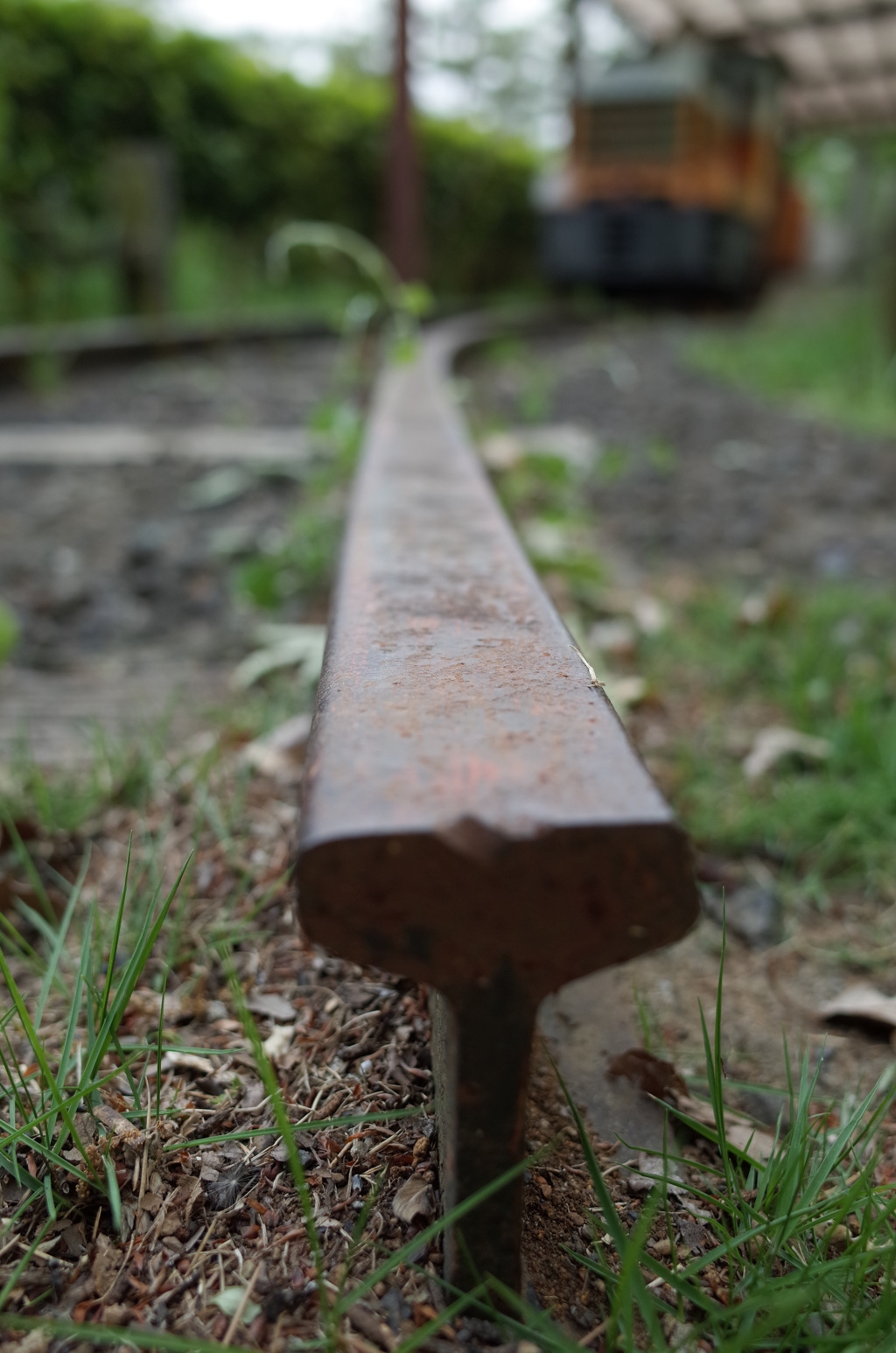 2016/05/01_トロッコ公園 銀河ステーションのレールと機関車