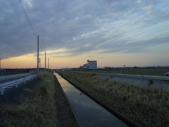 2017/03/25_用水路の夕暮れ
