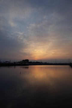 2016/04/16_溜め池の夕暮れ