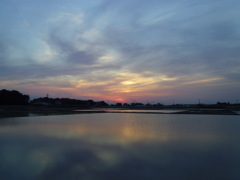 2017/05/21_水田の夕暮れ