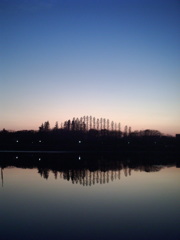 2015/12/20_伊佐沼の夕暮れ