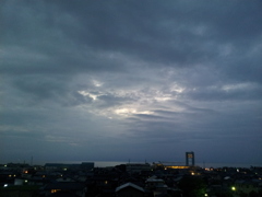 2017/08/10_宿から富山湾の夕暮れを望む