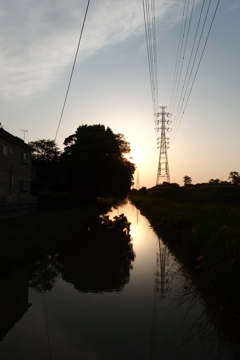 2015/05/17_備前前堀川の夕暮れ