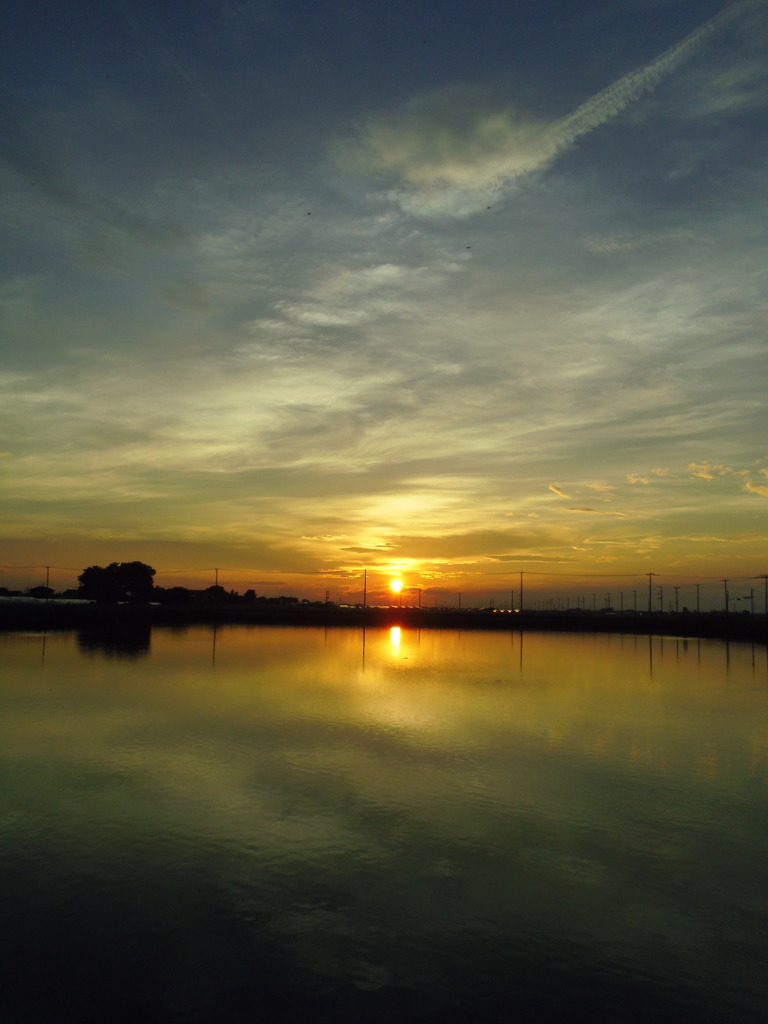 2017/07/02_溜め池の夕暮れ