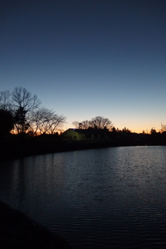 2016/01/01_堂の前池の夕暮れ