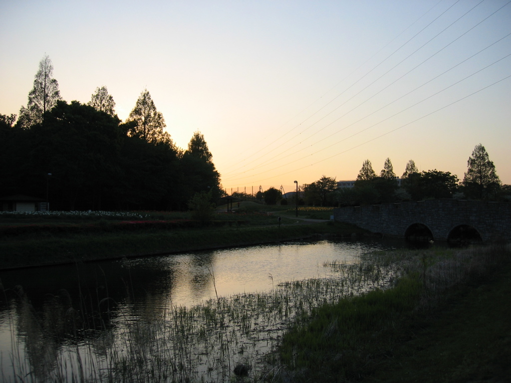 2017/04/23_花の丘農林公苑の夕暮れ