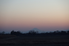 2016/02/11_夕暮れの富士山