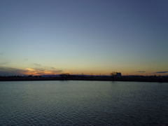 2016/12/24_溜め池の夕暮れ