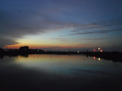 2016/10/30_溜め池の夕暮れ