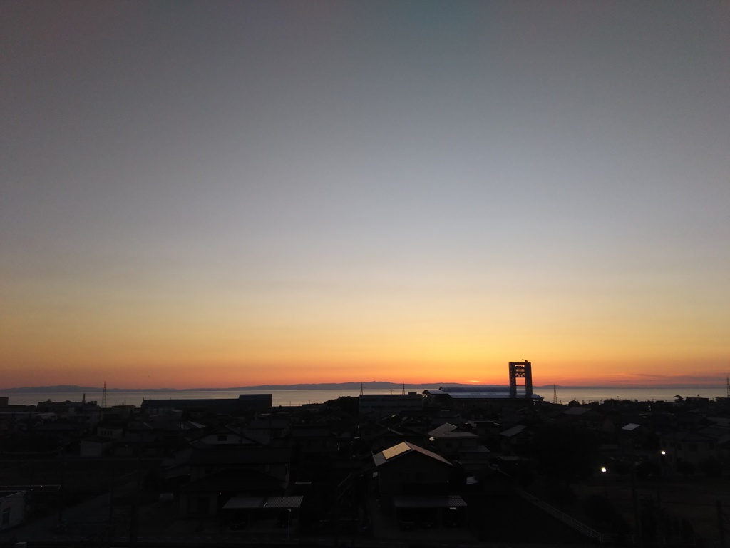 2017/06/14_宿から富山湾の夕暮れを望む