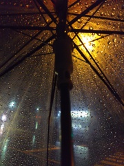 2016/08/27_夜、雨傘の下