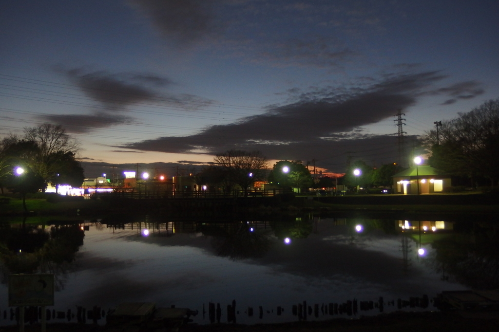2015/12/30_西城沼公園の夕暮れ