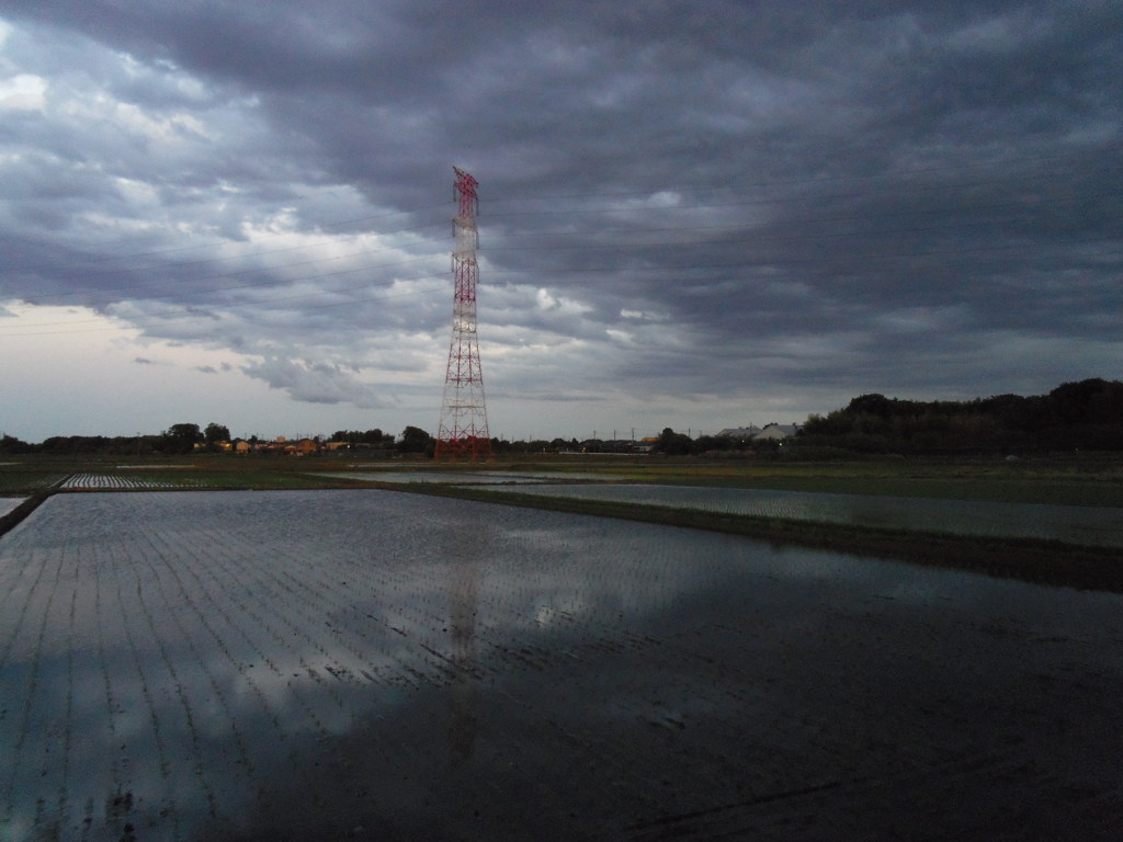 2017/06/04_水田に雲