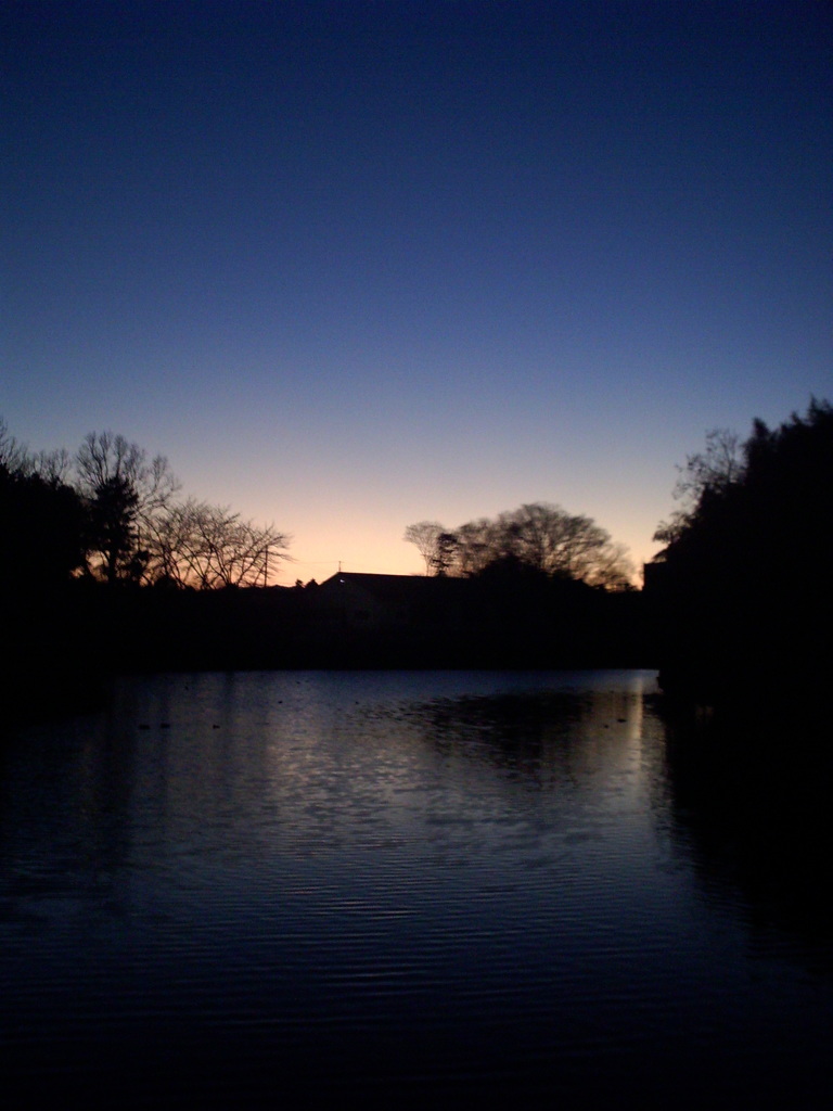 2016/01/01_堂の前池の夕暮れ