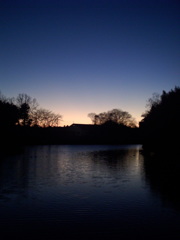 2016/01/01_堂の前池の夕暮れ