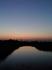 2017/04/15_溜め池の夕暮れ