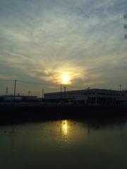 2017/01/29_溜め池の夕暮れ