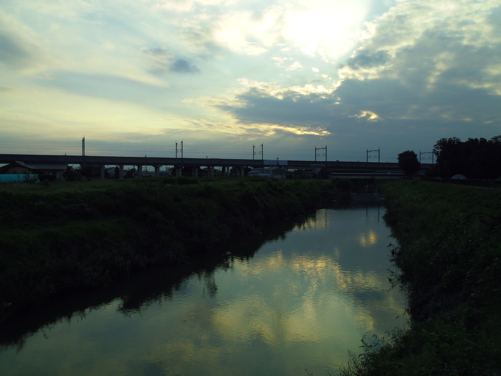 2016/10/02_元荒川の夕暮れ