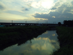 2016/10/02_元荒川の夕暮れ