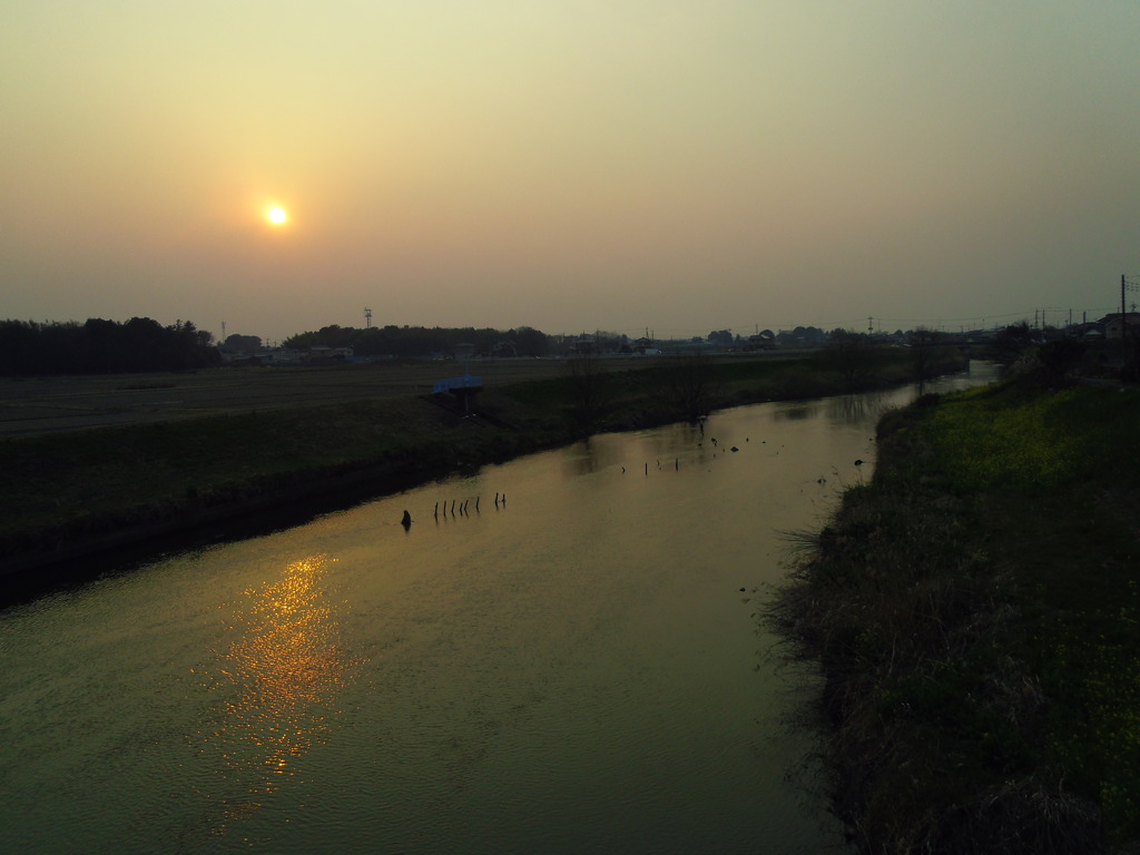2017/03/19_元荒川の夕暮れ