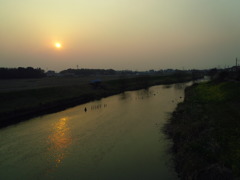 2017/03/19_元荒川の夕暮れ