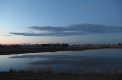 2016/02/07_溜め池の夕暮れ