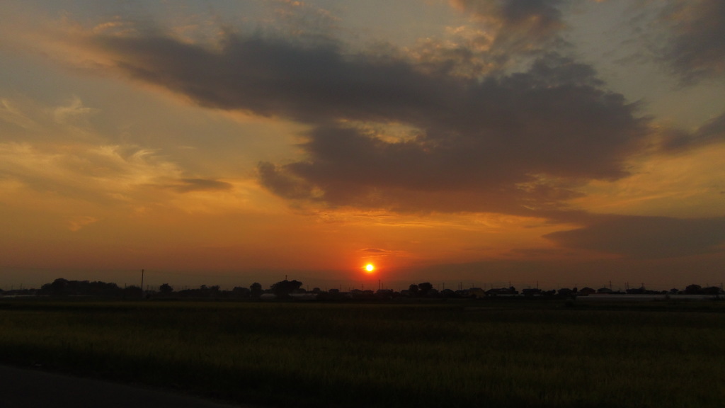 2013/09/21_夕暮れの田んぼ（夕焼けモード）