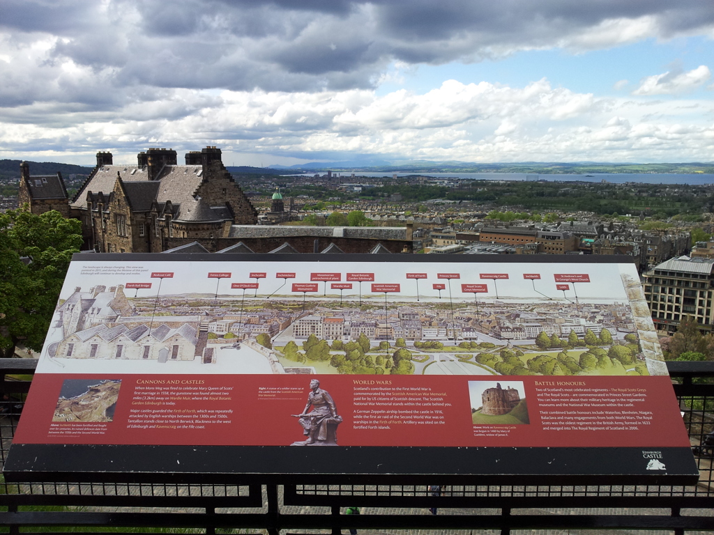 2016/05/21_エディンバラ城から新市街とフォース湾を望む