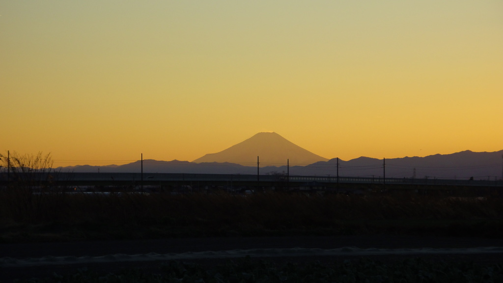 2014/01/19_夕暮れの富士山