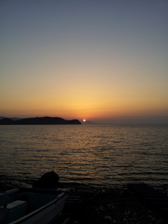 2016/08/13_忍路湾の夕日