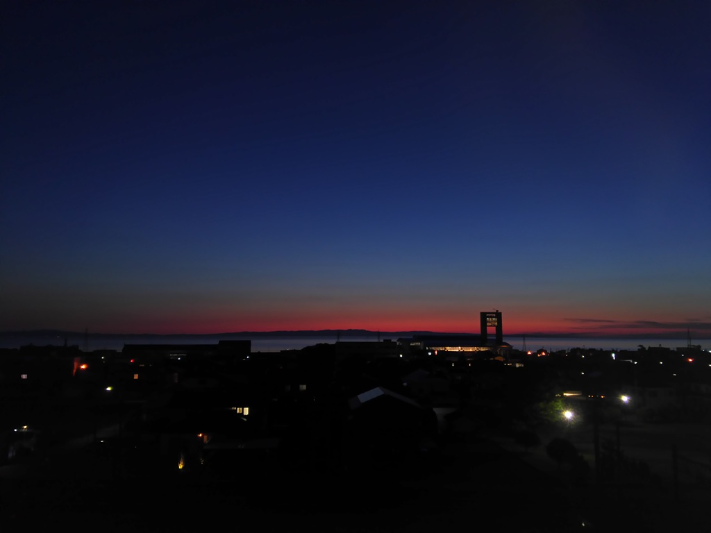 2017/06/14_宿から富山湾の夕暮れを望む