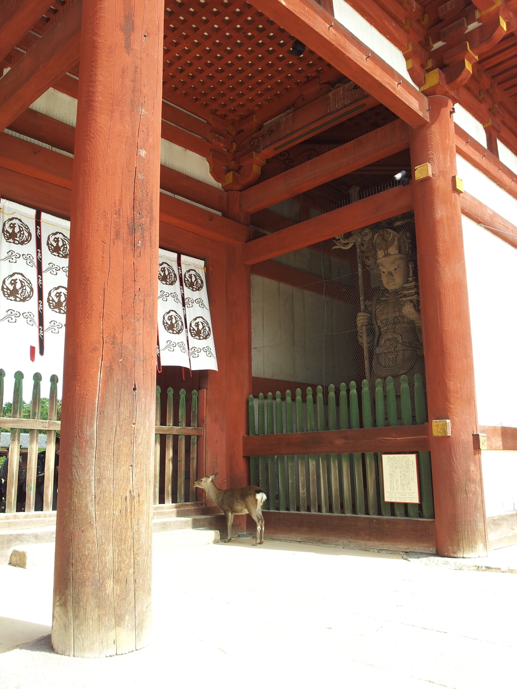 2016/10/18_東大寺 中門から中を覗き込む鹿