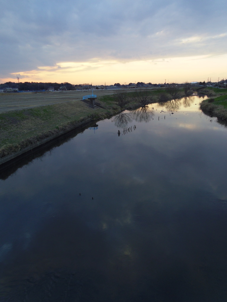 2017/02/25_元荒川の夕暮れ