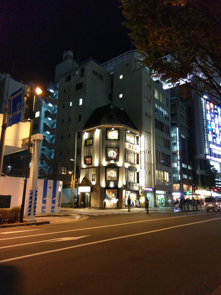 2018/10/18_コンクリートのビルの間の木の建物