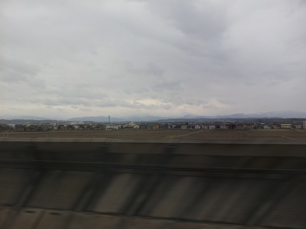 2019/04/14_北陸新幹線かがやきから立山連峰を望む