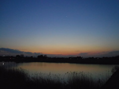 2017/03/04_溜め池の夕暮れ