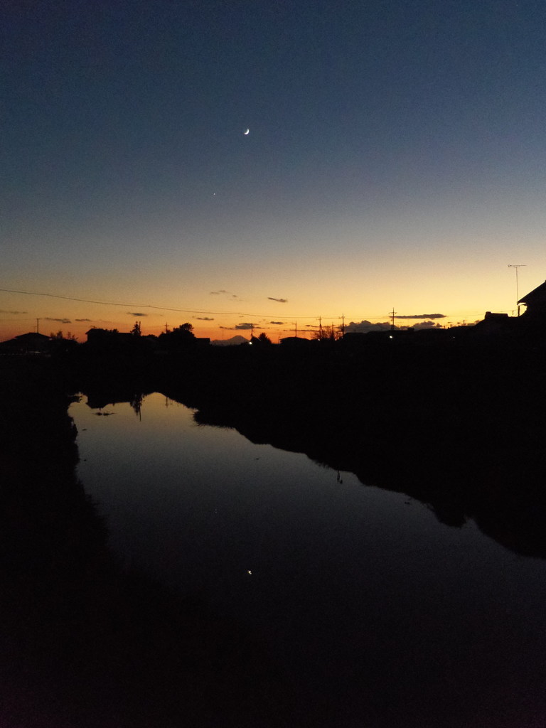 2016/11/03_野通川の夕暮れ