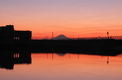 2015/01/04_夕暮れの富士山