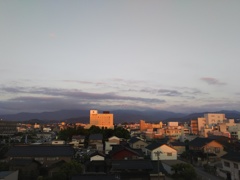 2017/06/14_宿から夕暮れの立山連峰を望む