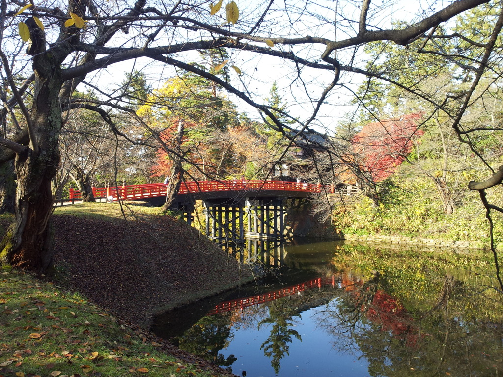 2016/11/14_弘前公園 中濠と杉の大橋