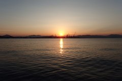 2016/08/12_函館湾の夕日