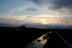 2016/07/24_用水路の夕暮れ