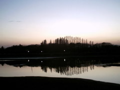 2015/12/20_伊佐沼の夕暮れ