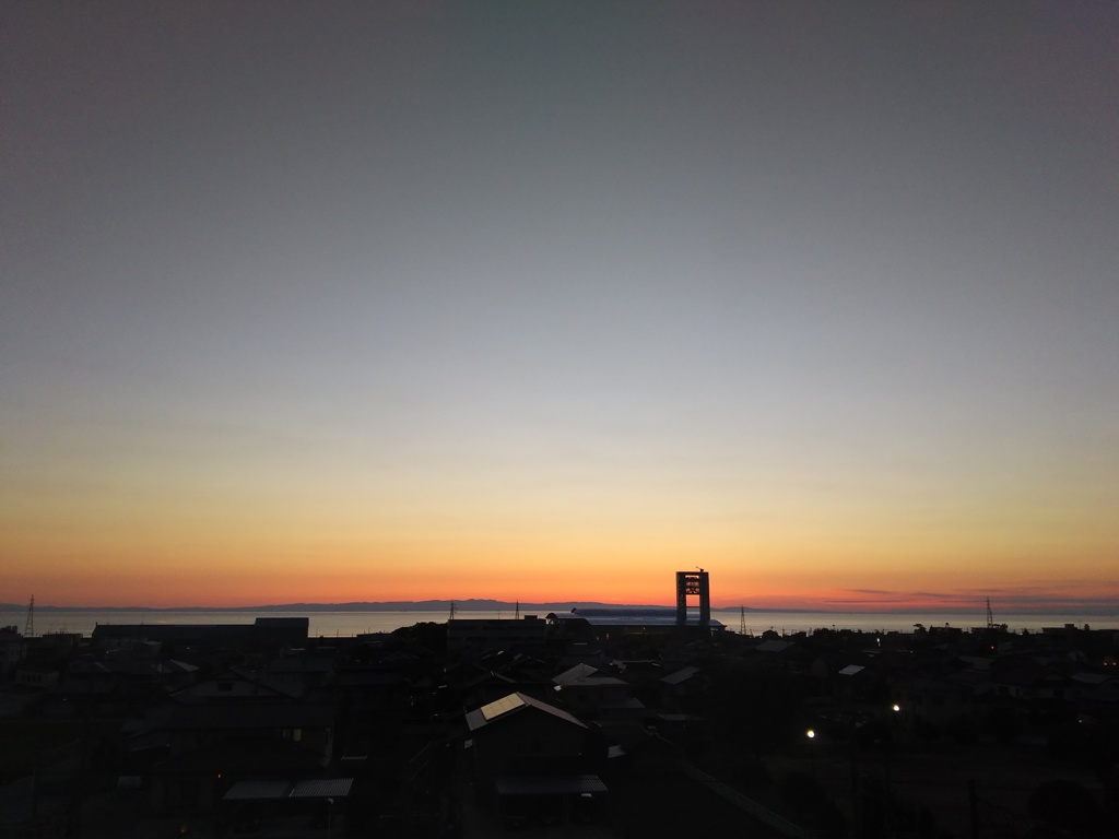 2017/06/14_宿から富山湾の夕暮れを望む