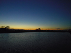 2016/12/24_溜め池の夕暮れ