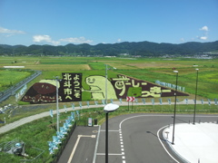 2016/08/12_新函館北斗駅前の田んぼアート