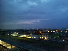 2017/08/10_宿から富山湾の夕暮れを望む