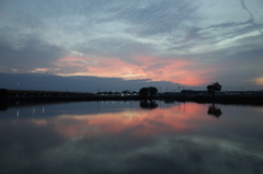 2016/10/30_溜め池の夕暮れ